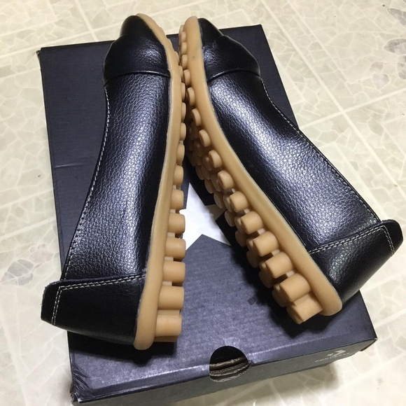 Black Leather Woman Flat With Bow Shoe - Picture 2 of 7